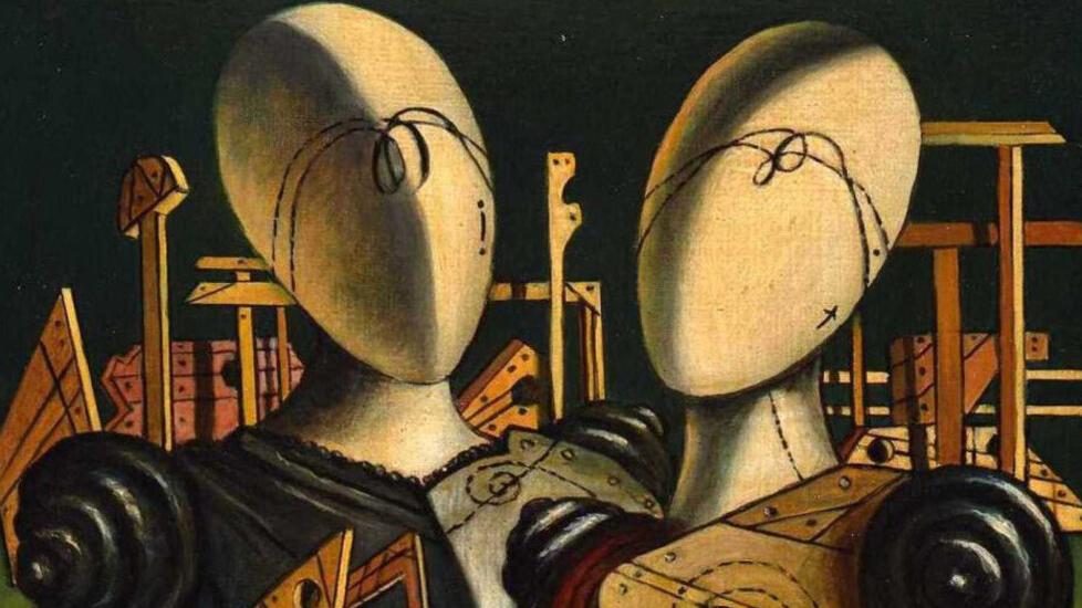 Ettore e Andromaca (1950, particolare), opera di de Chirico