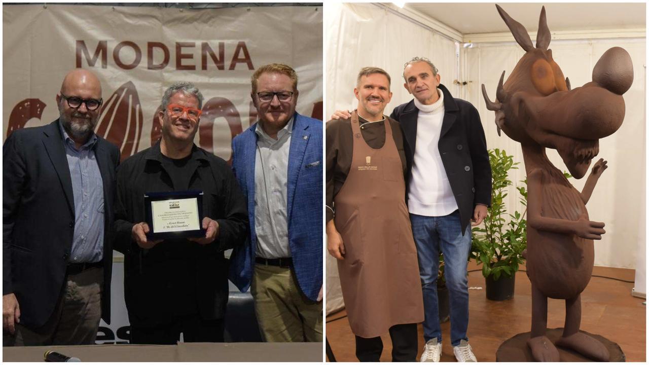 
	Il premio a Ernst Knam e Lupo Alberto di cioccolato


