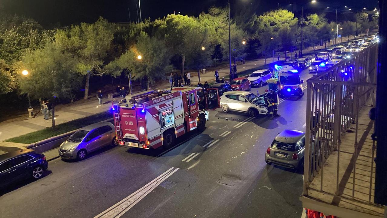 L'incidente delle 21,30 di sabato scorso sul lungomare