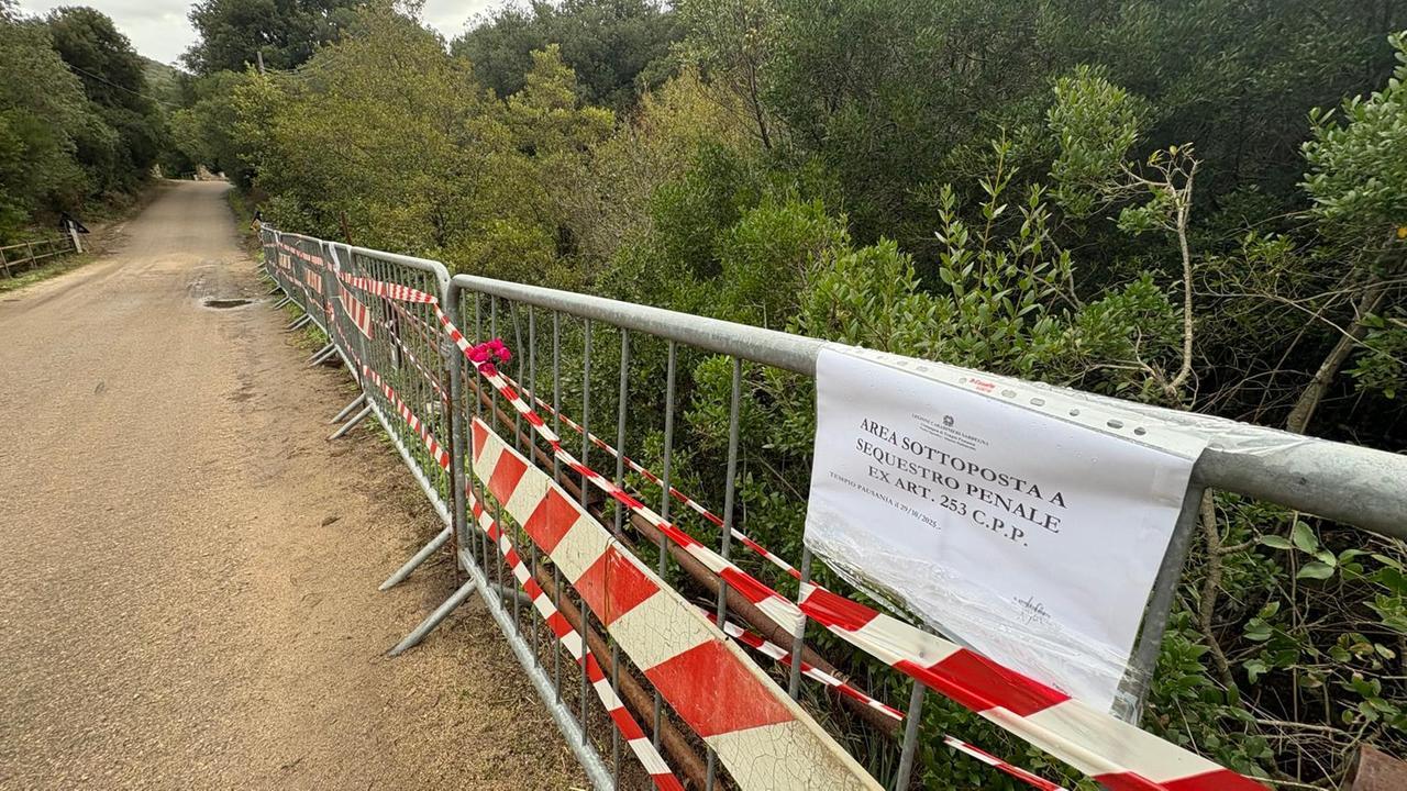 Il ponte sotto sequestro nella strada dell'Agnata nel territorio di Tempio