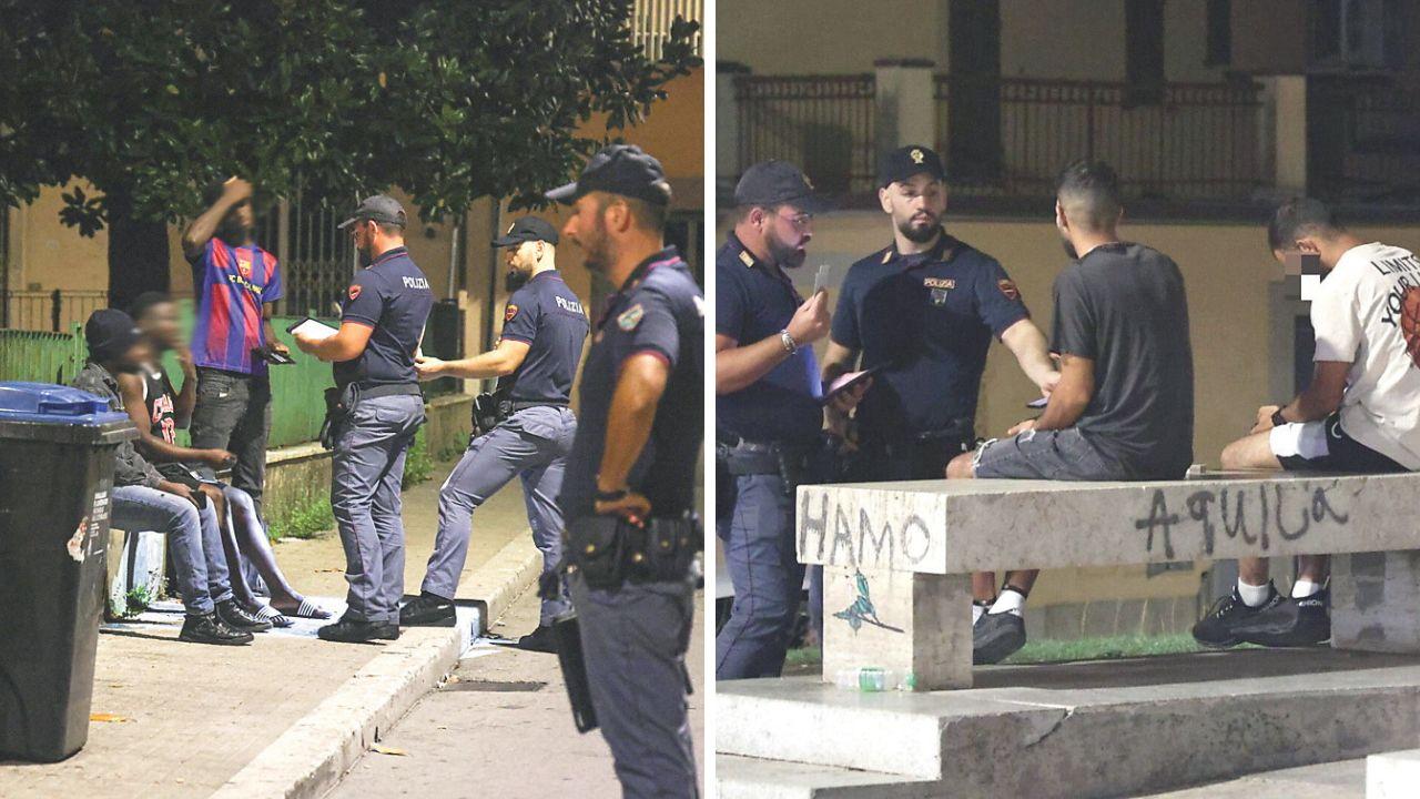 Controlli della polizia in centro e in piazza del Popolo (foto Nucci)