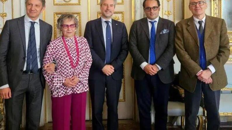 Da sinistra Pierluciano Mennonna, Giusy Scaduto, Mario Pardini, Duccio Di Leo e Marco Agnitti