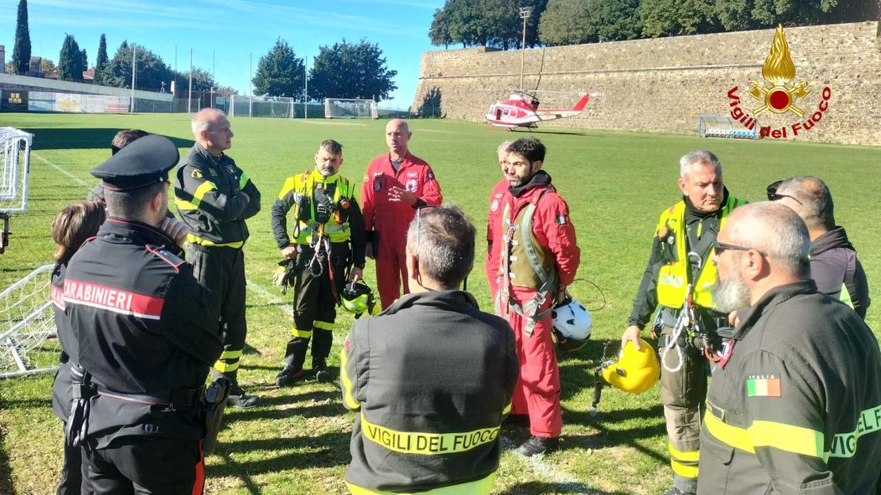 Un momento delle ricerche