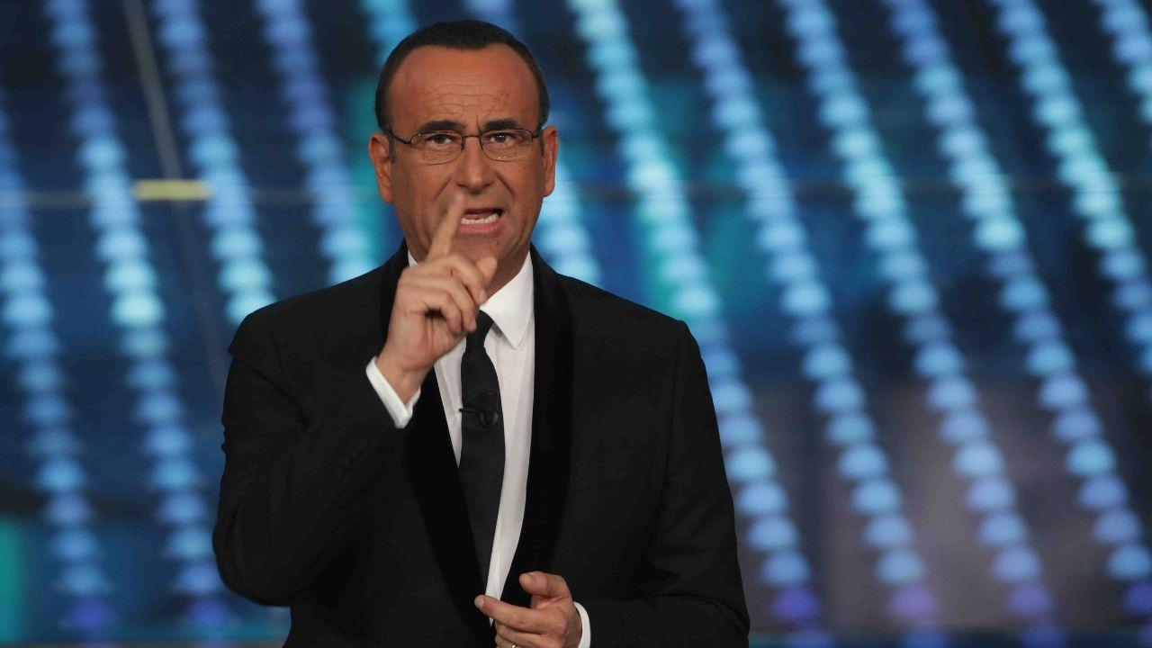 Carlo Conti sul palco del Festival