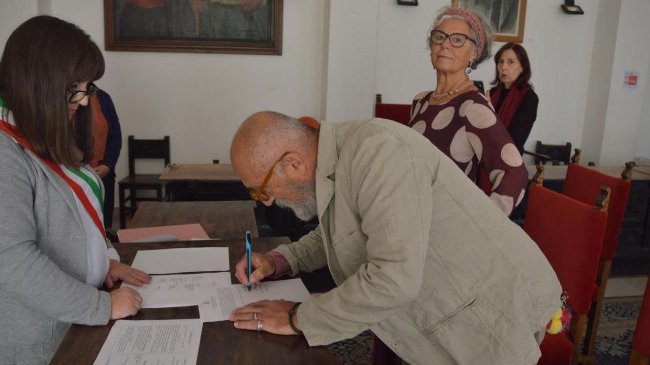 Un momento della cerimonia