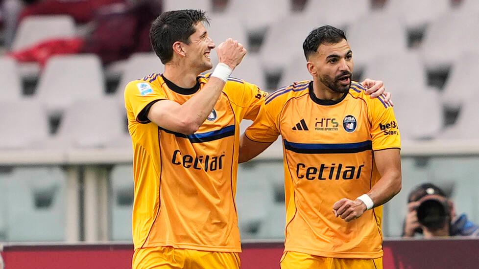 L'esultanza di Moreo a Torino