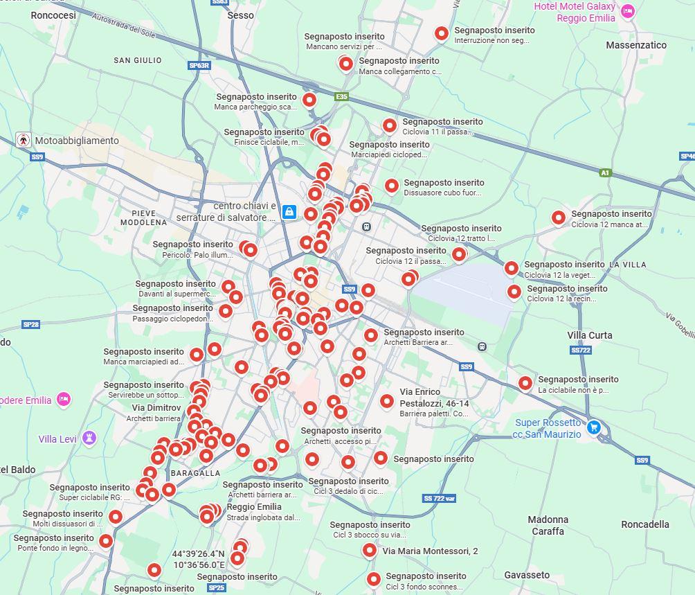 Cedimento Rivalta, Fiab: «Le ciclabili a Reggio Emilia sono insicure, abbiamo 175 segnalazioni»
