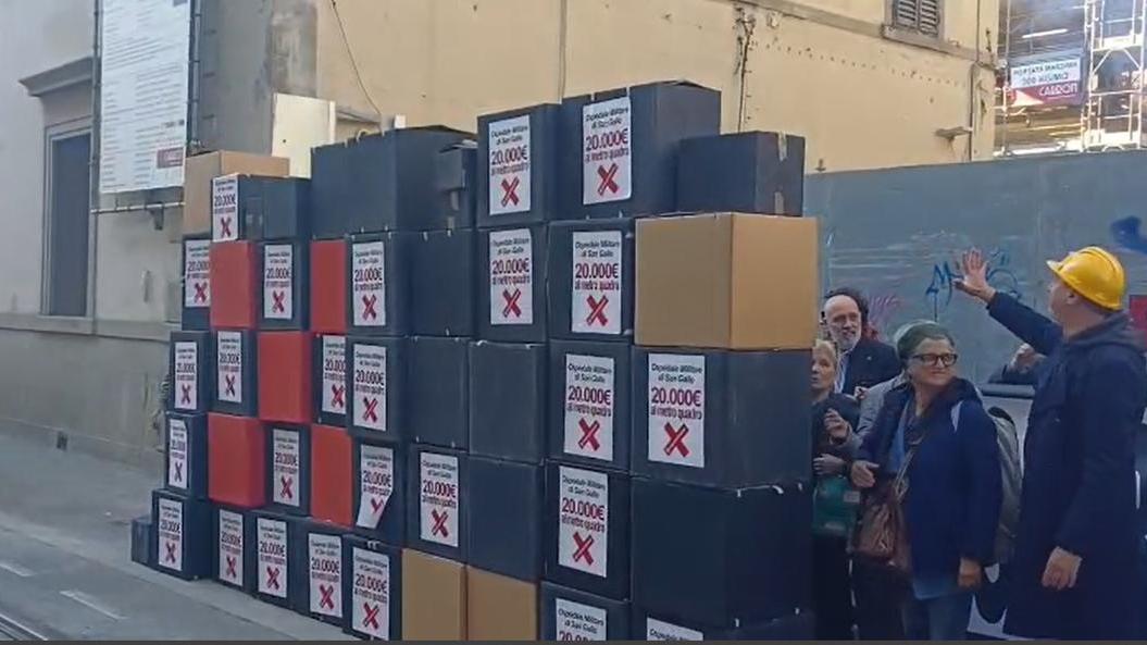 Un momento della protesta