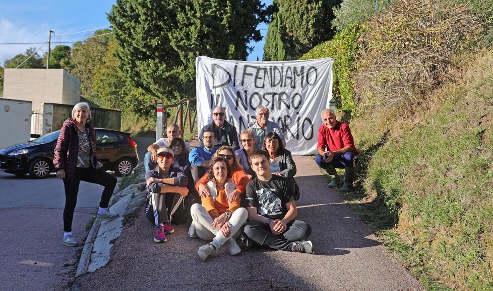 Un momento della protesta (foto Stick)