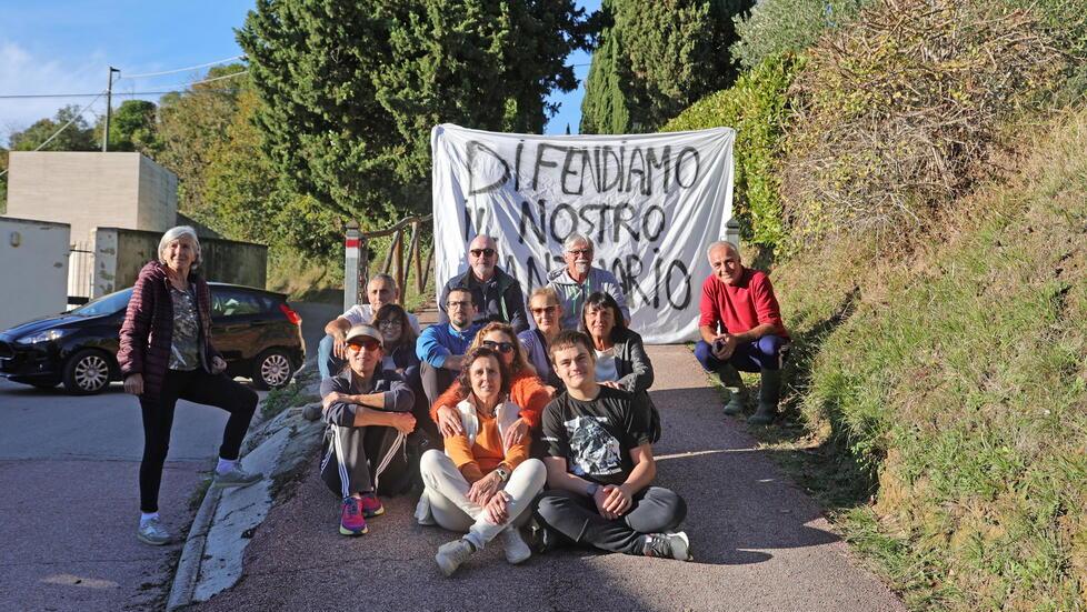 Un momento della protesta (foto Stick)
