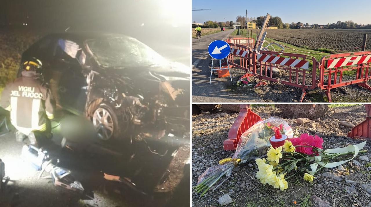 
	L'auto distrutta e il luogo della tragedia

