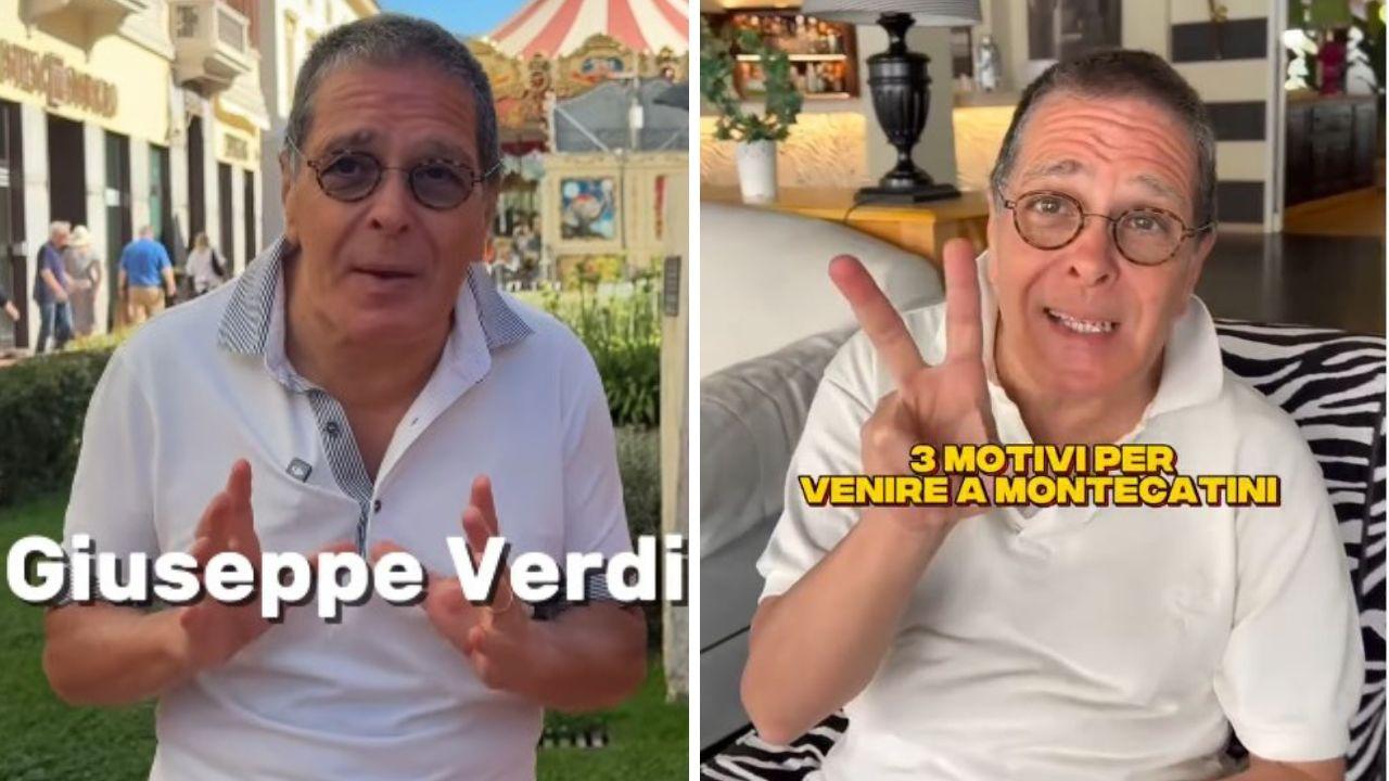Antonio Mariotti in due fermo immagine estratti dai suoi video postati su Instagram