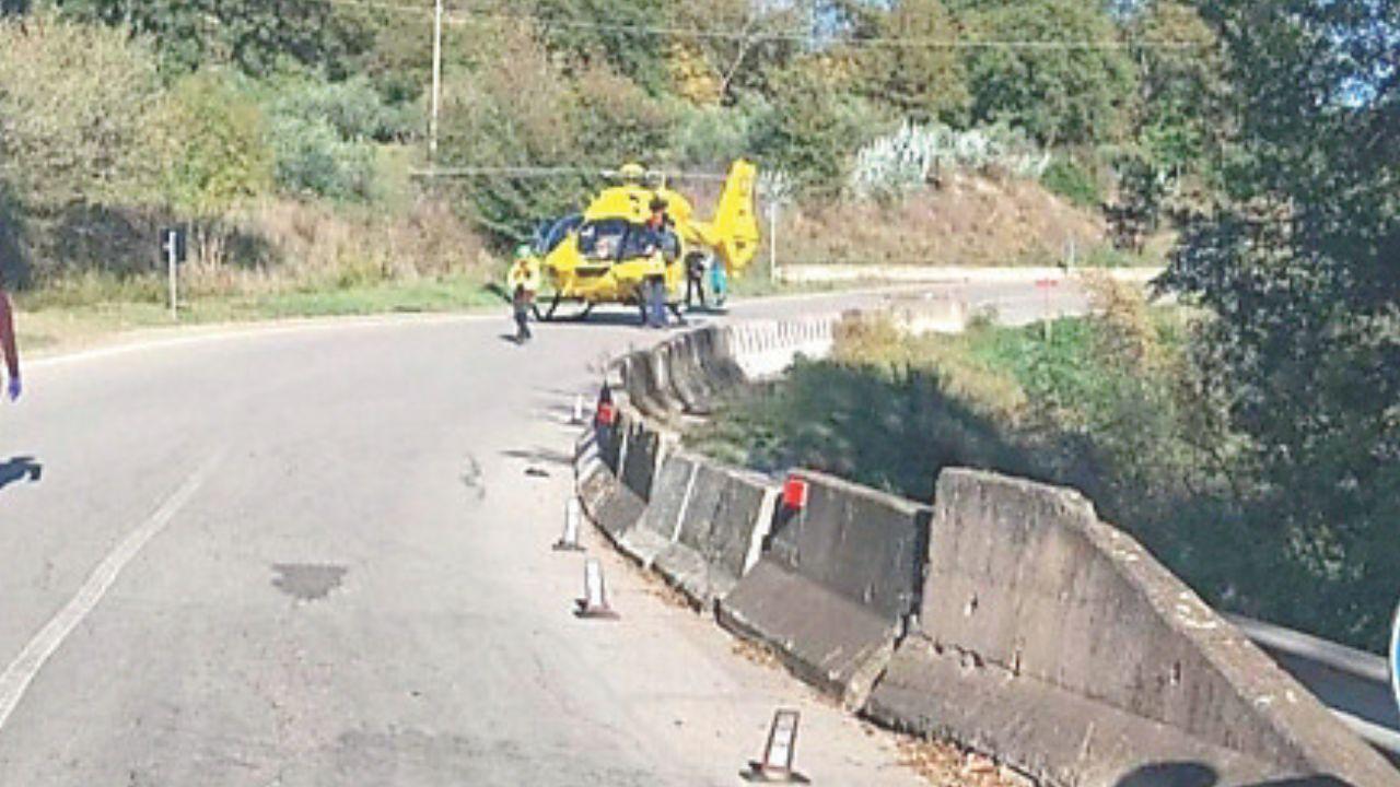 L'elisoccorso a Manciano