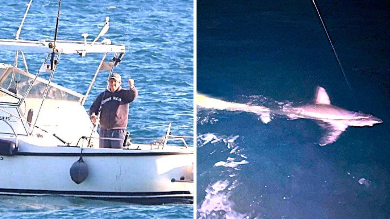 Fabio Andreuccetti e lo squalo volpe