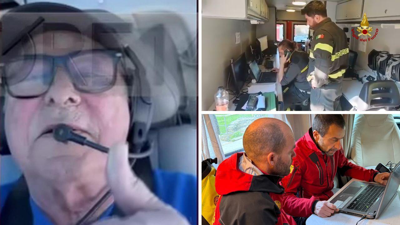 
	Le ricerche e a lato l'imprenditore orafo nel suo ultimo video (da Ore14, Rai2)

