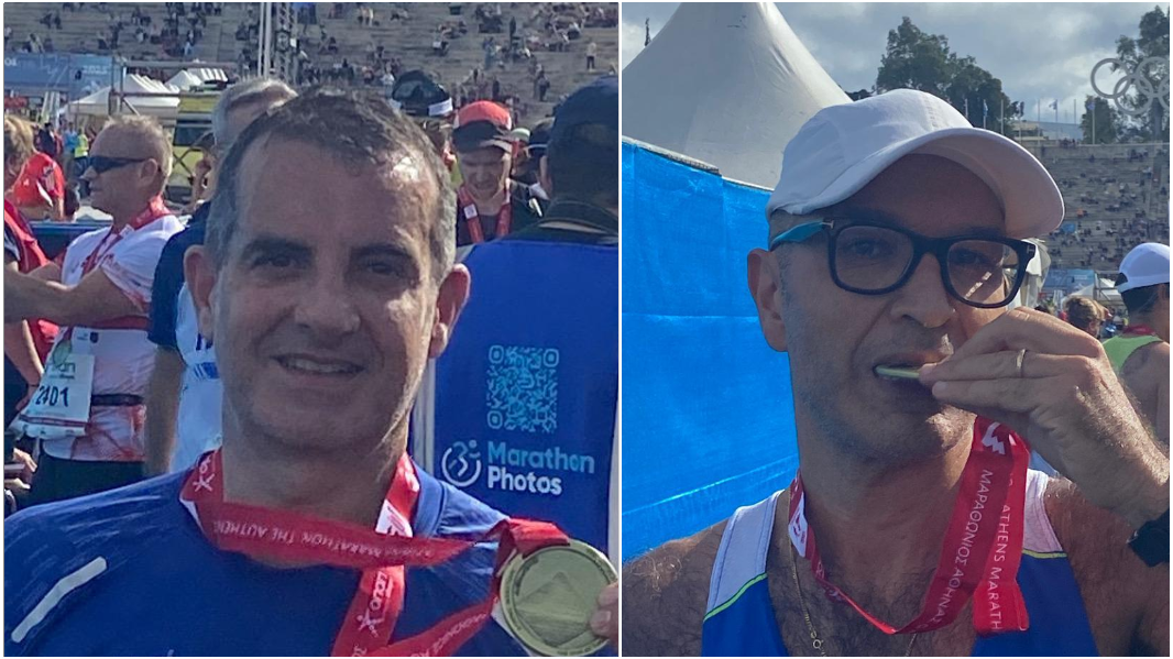 Da Sassari alla maratona di Atene: due ex compagni di scuola fanno lo stesso tempo