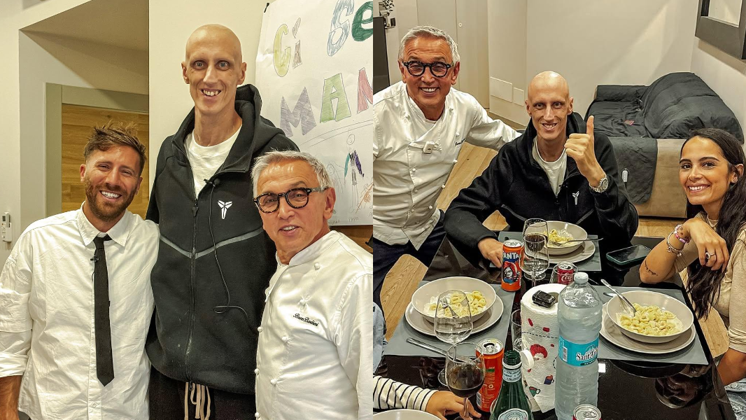 Achille Polonara è finalmente tornato a casa, l’abbraccio con la moglie e i figli: «Ci sei mancato papà»