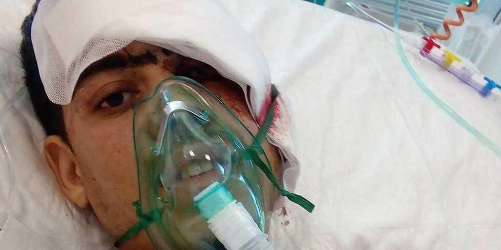 
	Benouna Abdelghani durante il suo ricovero in ospedale

