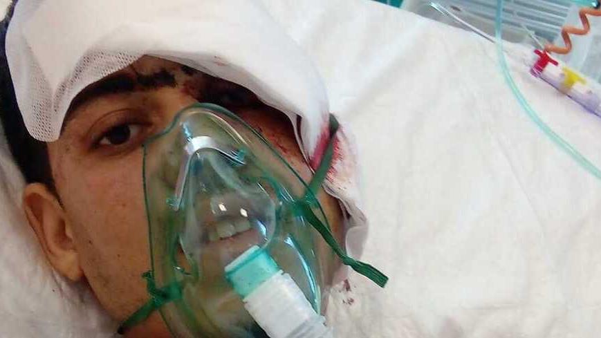 Benouna Abdelghani durante il suo ricovero in ospedale