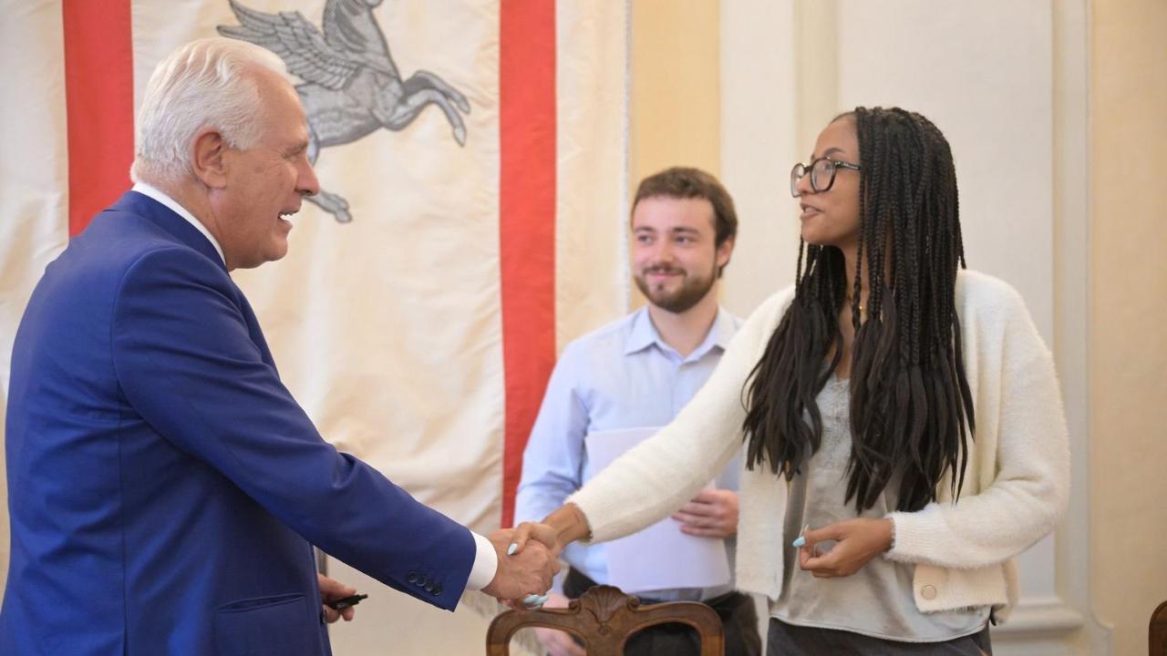 Eugenio Giani e Mia Diop