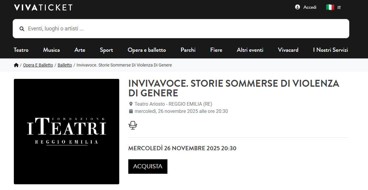 Invivavoce, come prenotare i biglietti per lo spettacolo