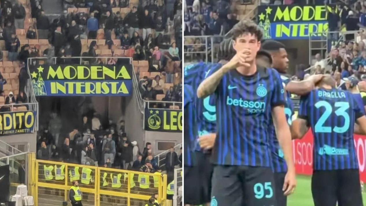 Lo striscione di Modena Interista a San Siro