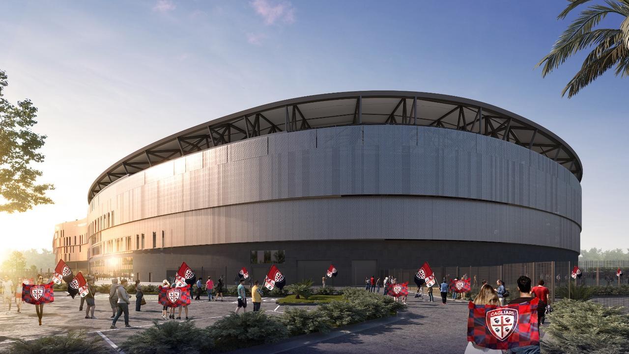 
	Un rendering del progetto per il nuovo stadio di Cagliari

