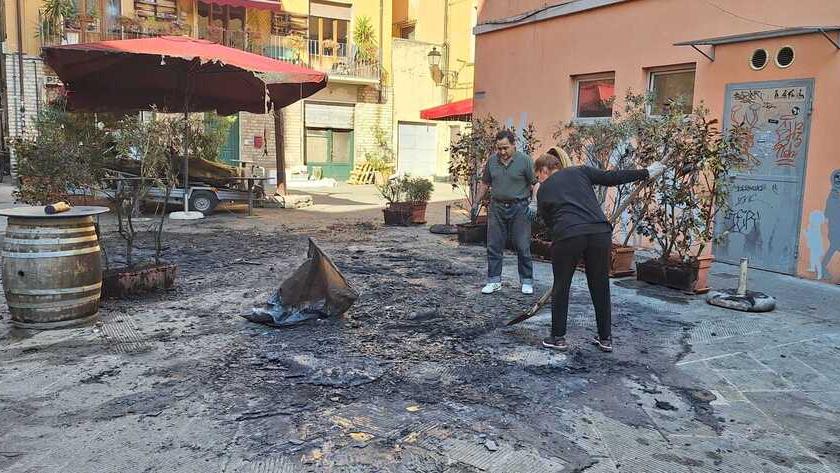 L'incendio alla trattoria