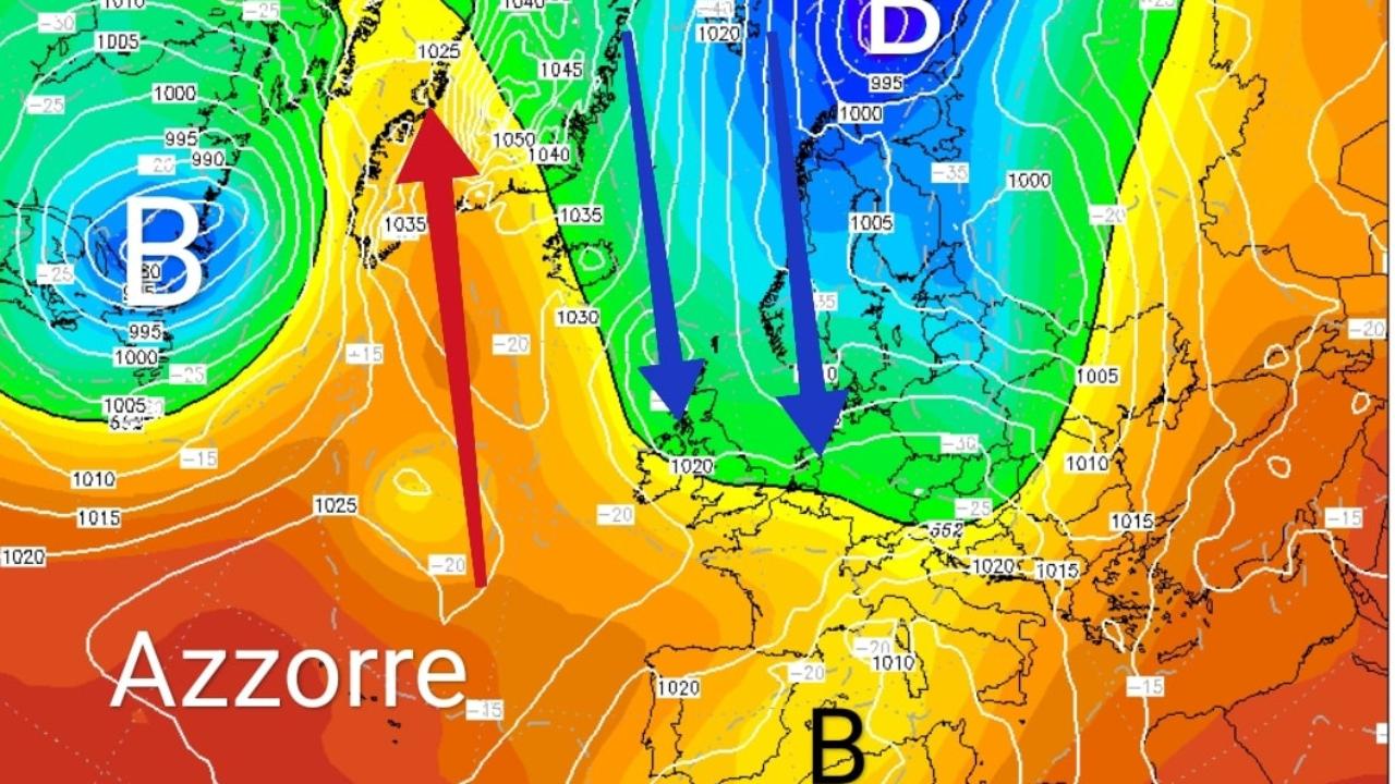 Il freddo in arrivo (Elaborazione grafica Cmt)