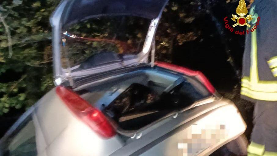 Finisce fuori strada e si schianta contro un albero: ferito un 74enne