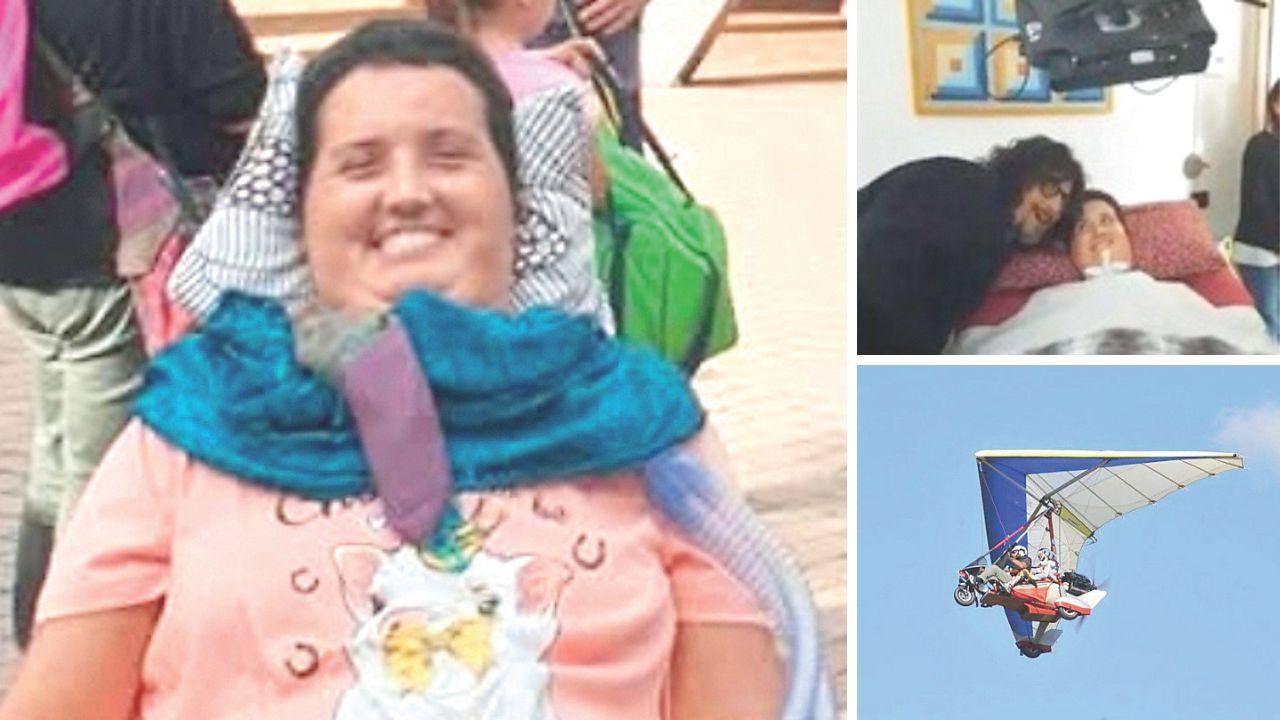 Valentina Nenci, in alto a dx con chef Borghese e in basso in volo sul deltaplano