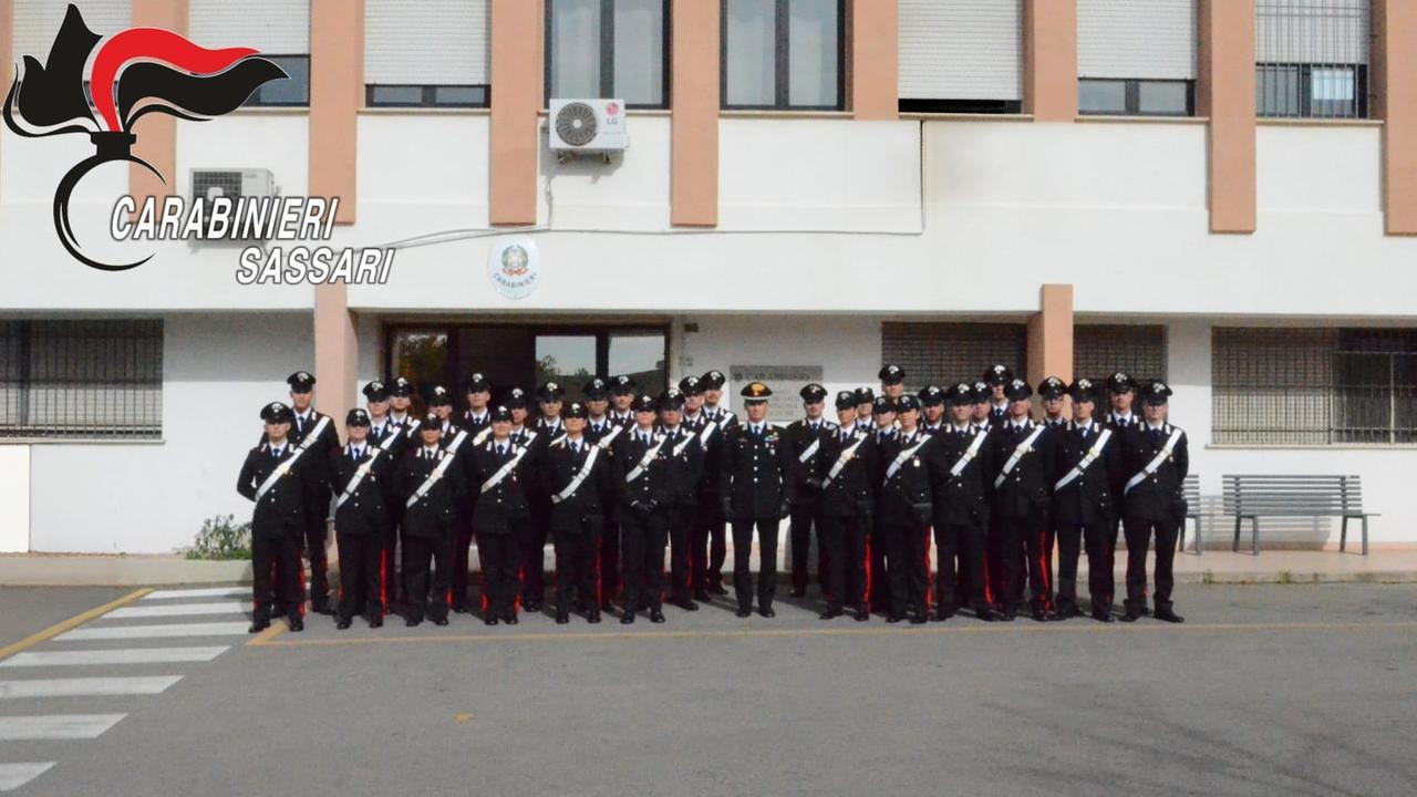 Sassari, arrivano 33 nuovi carabinieri nelle stazioni della provincia