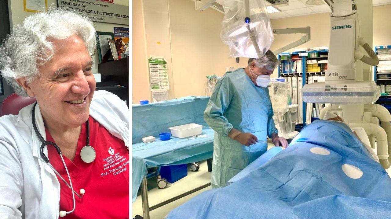 
	A sx&nbsp;il professor Francesco Bovenzi, a dx una sala del reparto di Cardiologia al San Luca

