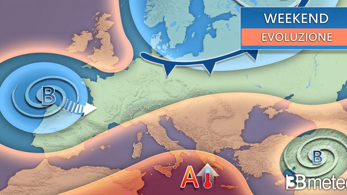 Nel weekend cambia il tempo