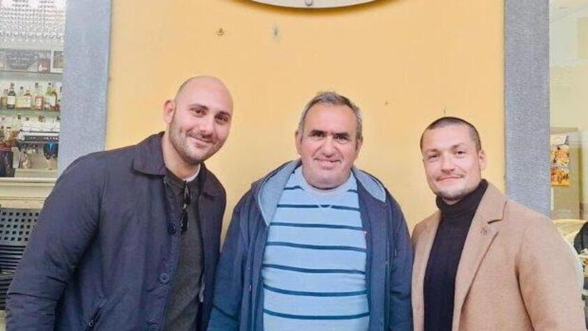 Francesco Benelli (Immobiliare Villa Fiorita) coi fratelli Borgioli 