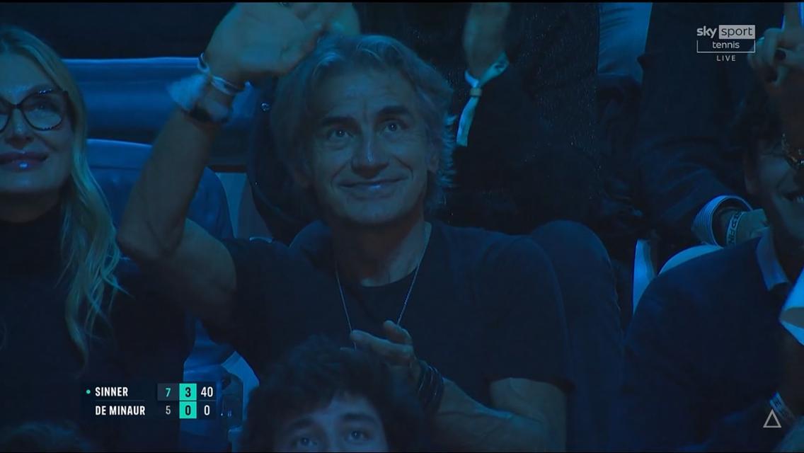 Atp Finals, anche Luciano Ligabue a vedere Sinner