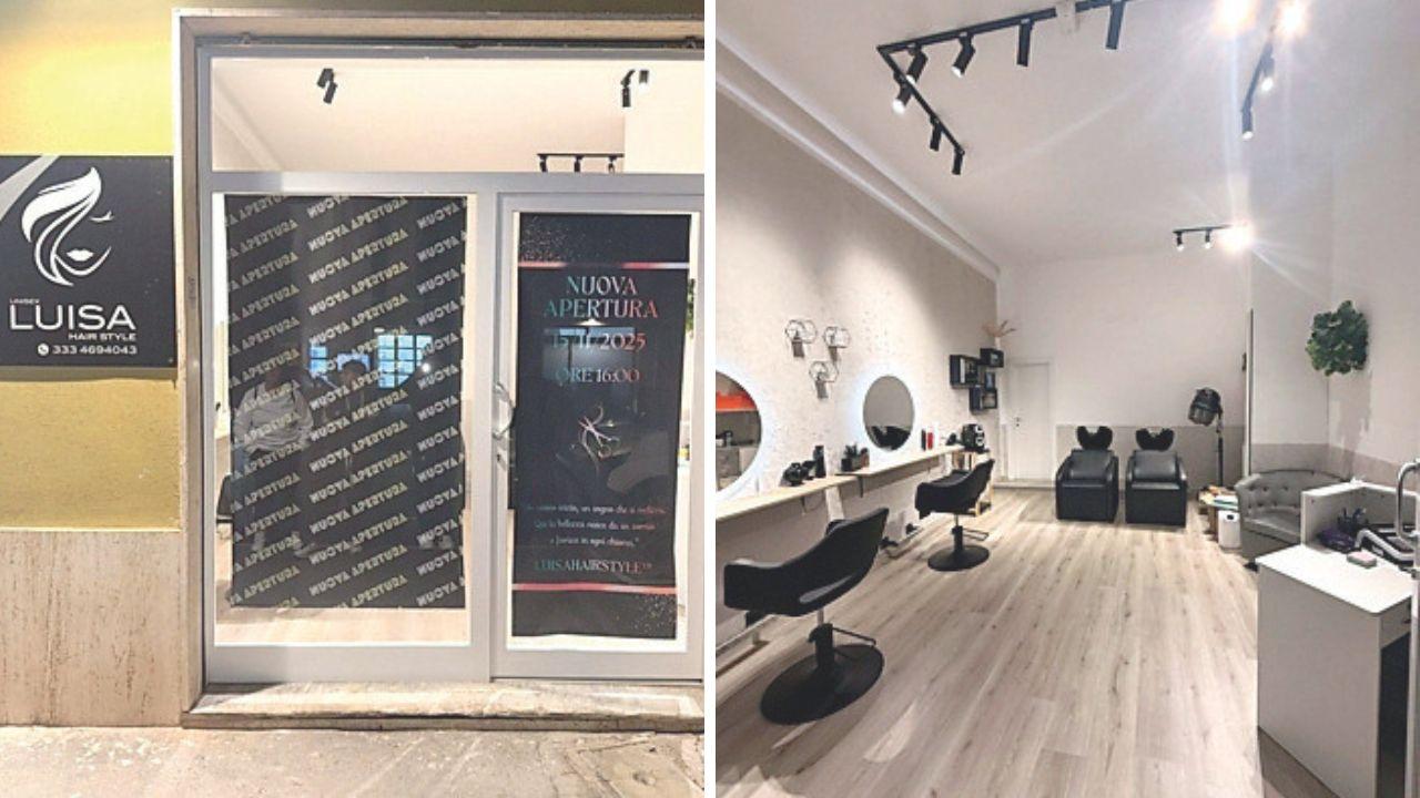 L'esterno e l'interno del salone