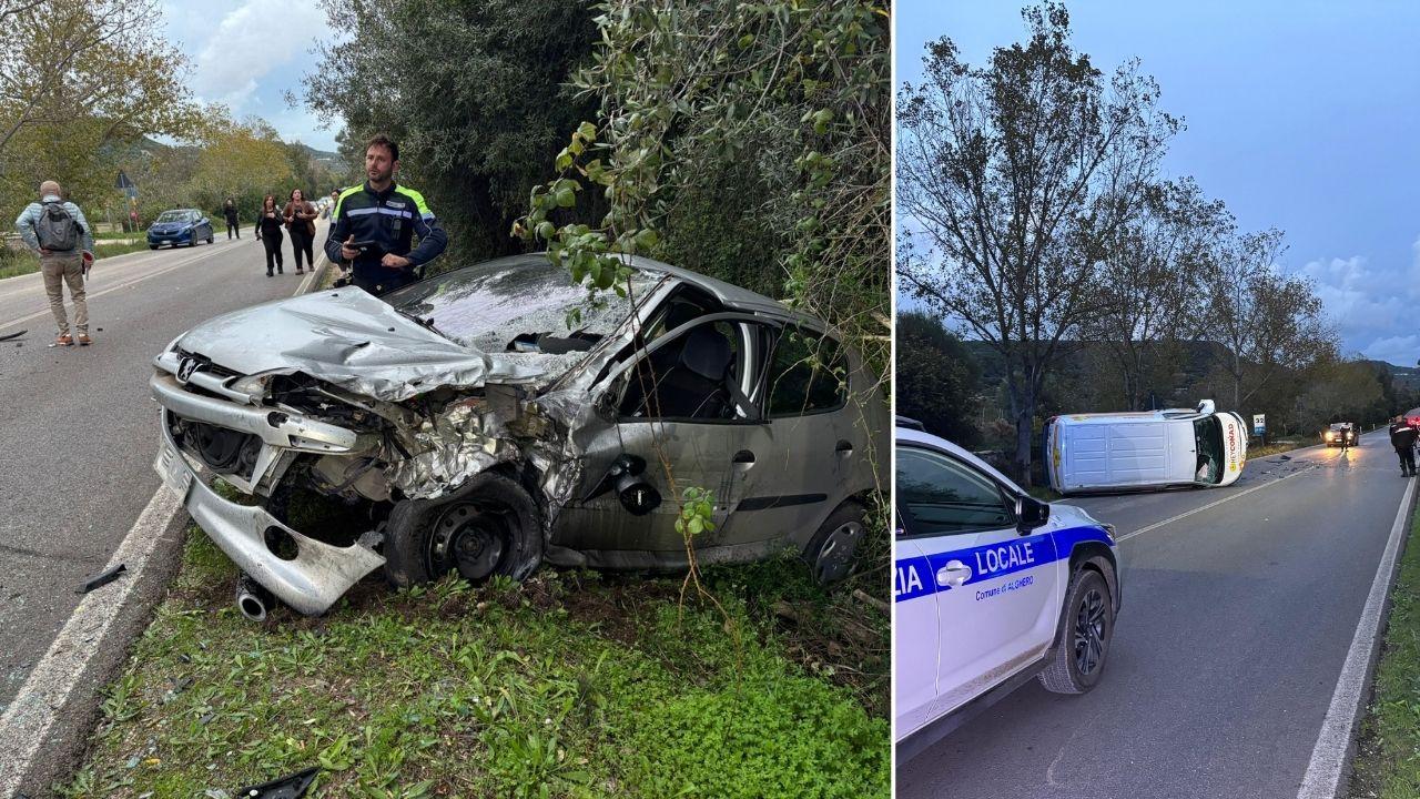 Scontro furgone-auto sulla 127bis: due persone in ospedale