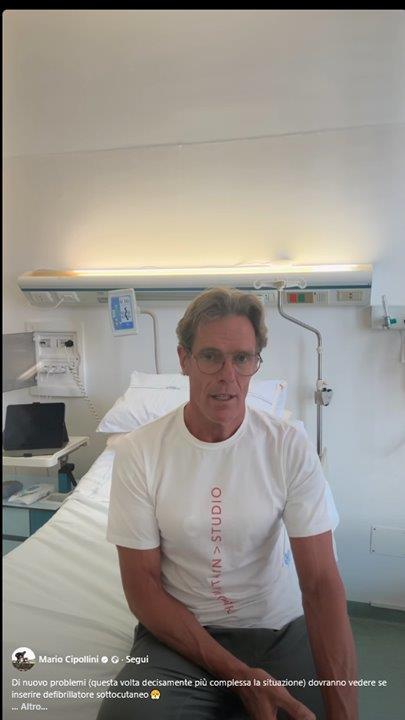 
	Mario Cipollini annuncia il ricovero dal letto di ospedale

