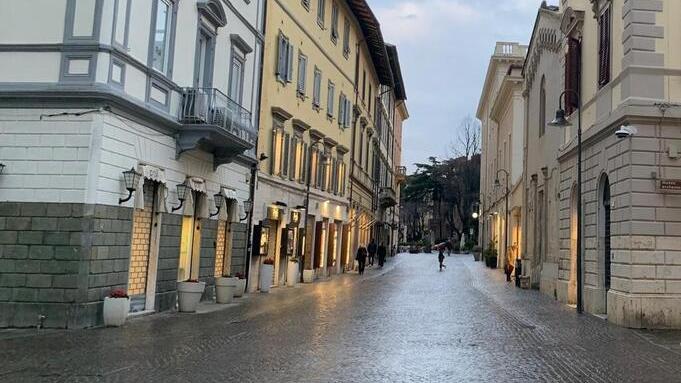 Corso Carducci, nel centro storico di Grosseto