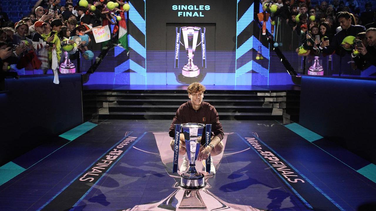 Jannik Sinner dopo la vittoria alle Atp Finals