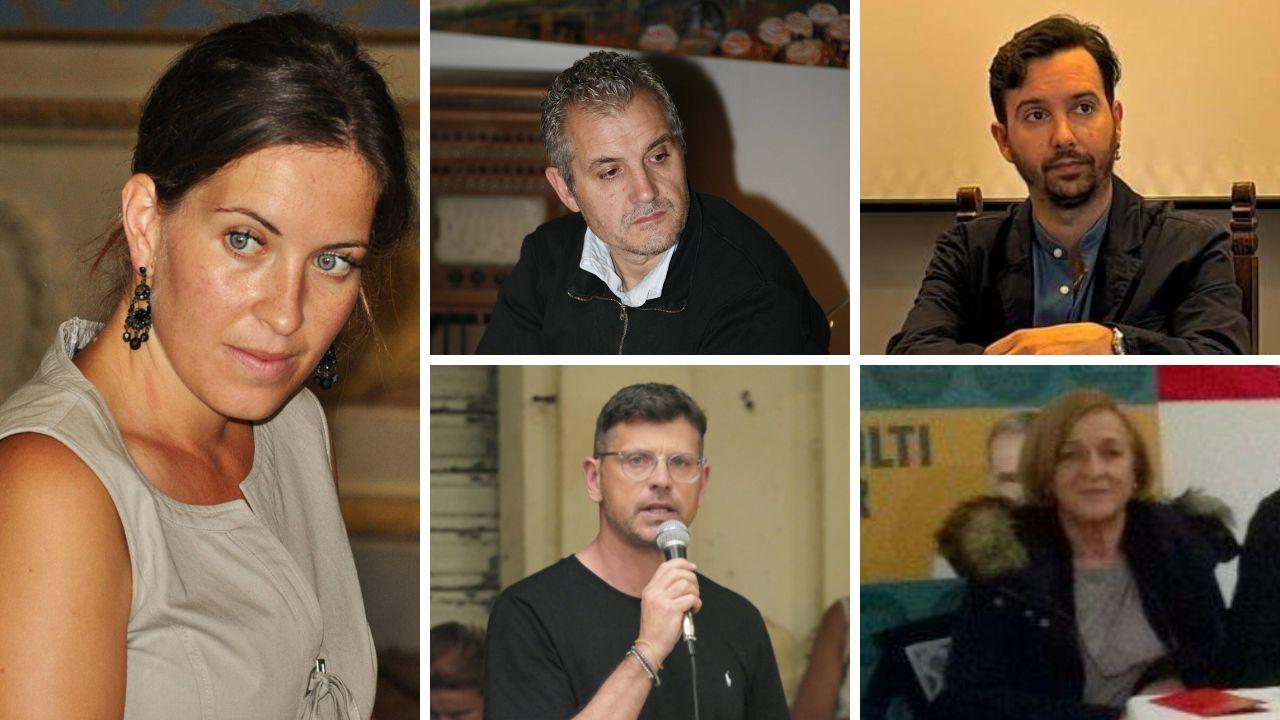 
	Federica Maineri, in alto da sx Alessandro Caprili e Marco Corsetti. Sotto Filippo Ciucci ed Elisabetta Liberatore

