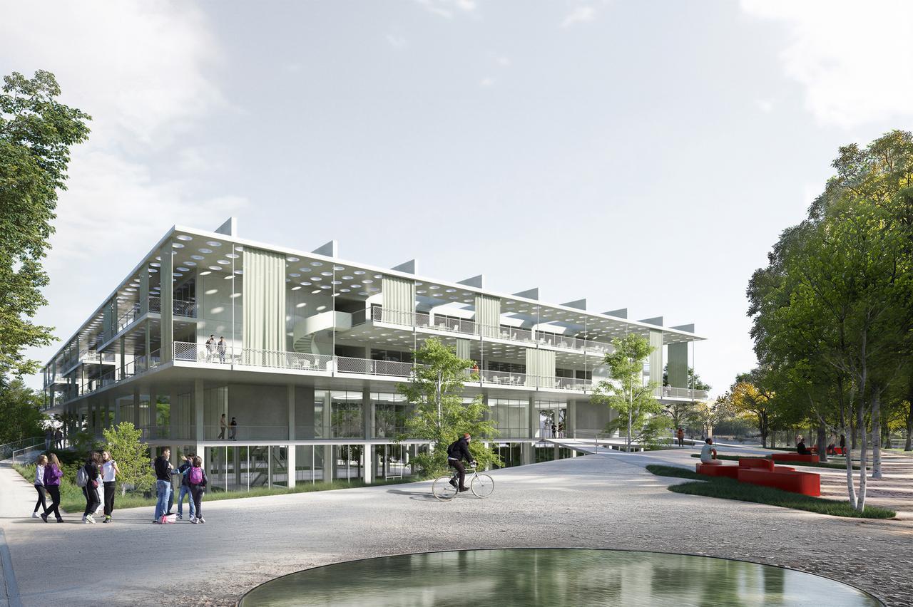 
	Il polo educativo e lo spazio pubblico adiacente

