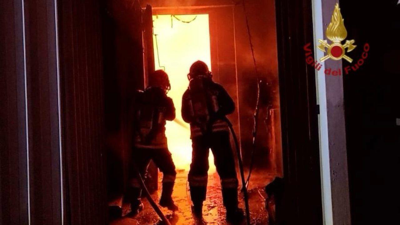 L'intervento dei vigili del fuoco