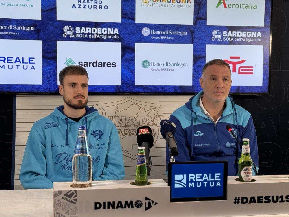 
	<strong>Laurynas Beliauskas</strong> e coach <strong>Veljko Mrsic</strong>

