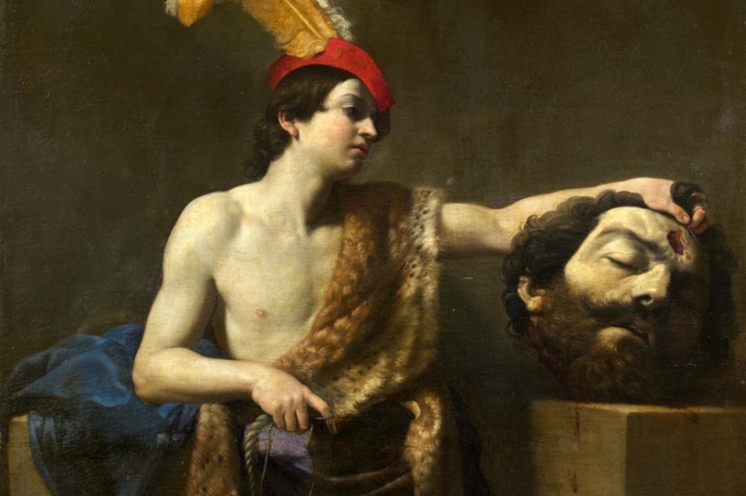 
	La tela &laquo;Davide contempla la testa di Golia&raquo;

