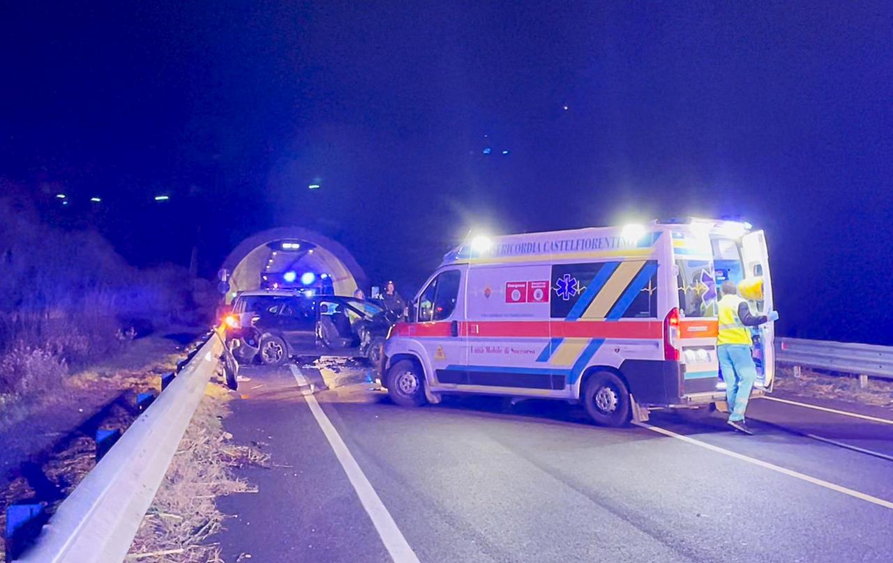 L'incidente (foto Nucci)