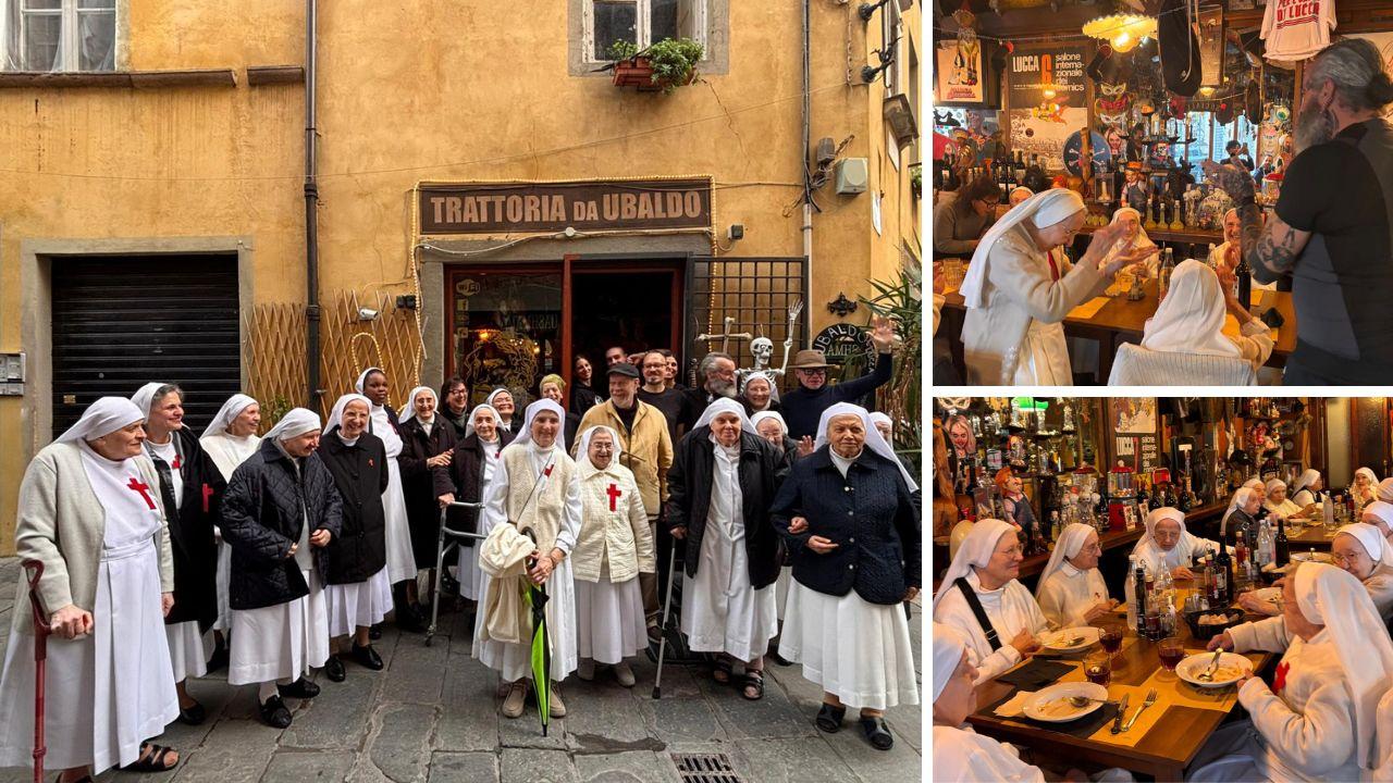 Le Suore Barbantine a pranzo nella Trattoria Da Ubaldo