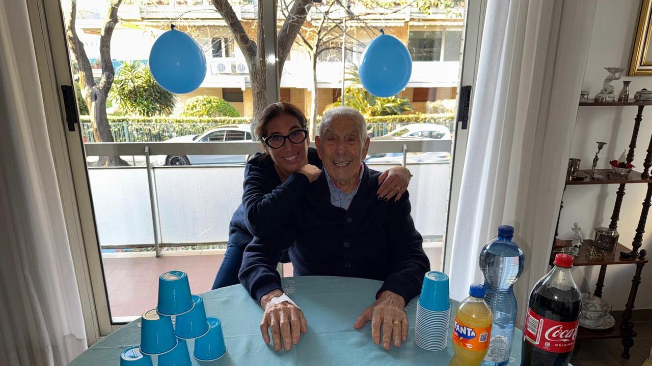 Mauro Dini insieme alla figlia Mirella