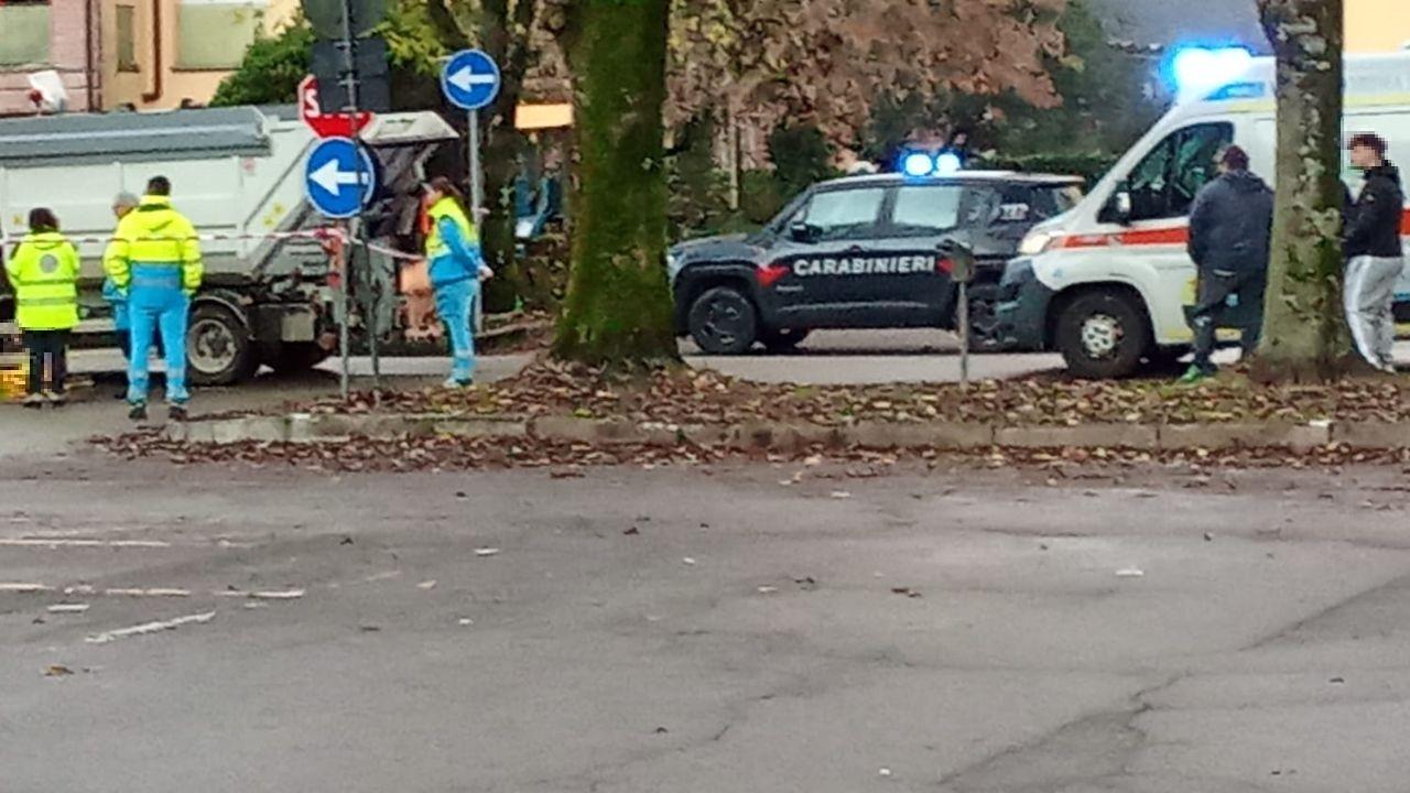 I soccorsi e i carabinieri sul posto